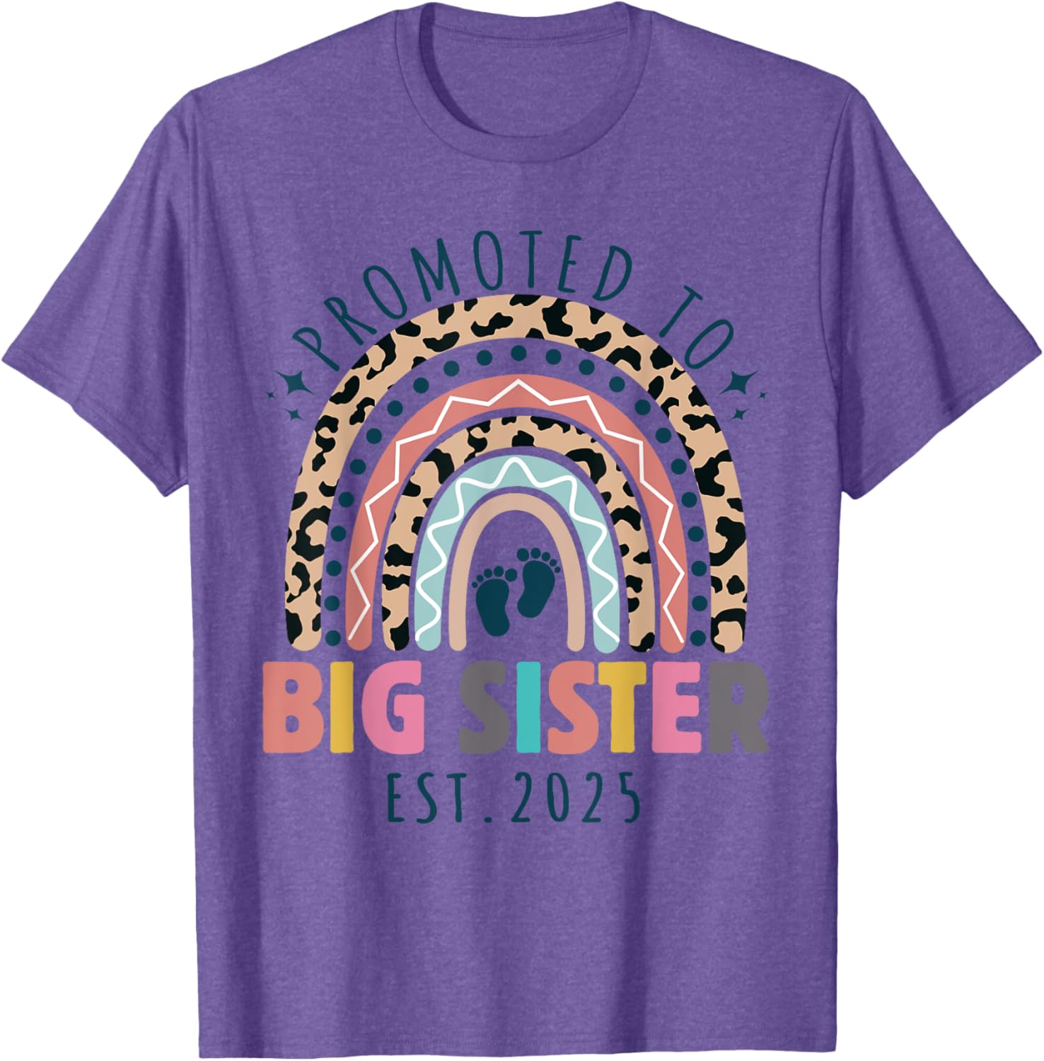 Promoted to Big Sister 2025 Funny T-Shirt for Future Sibling Excitement - 7