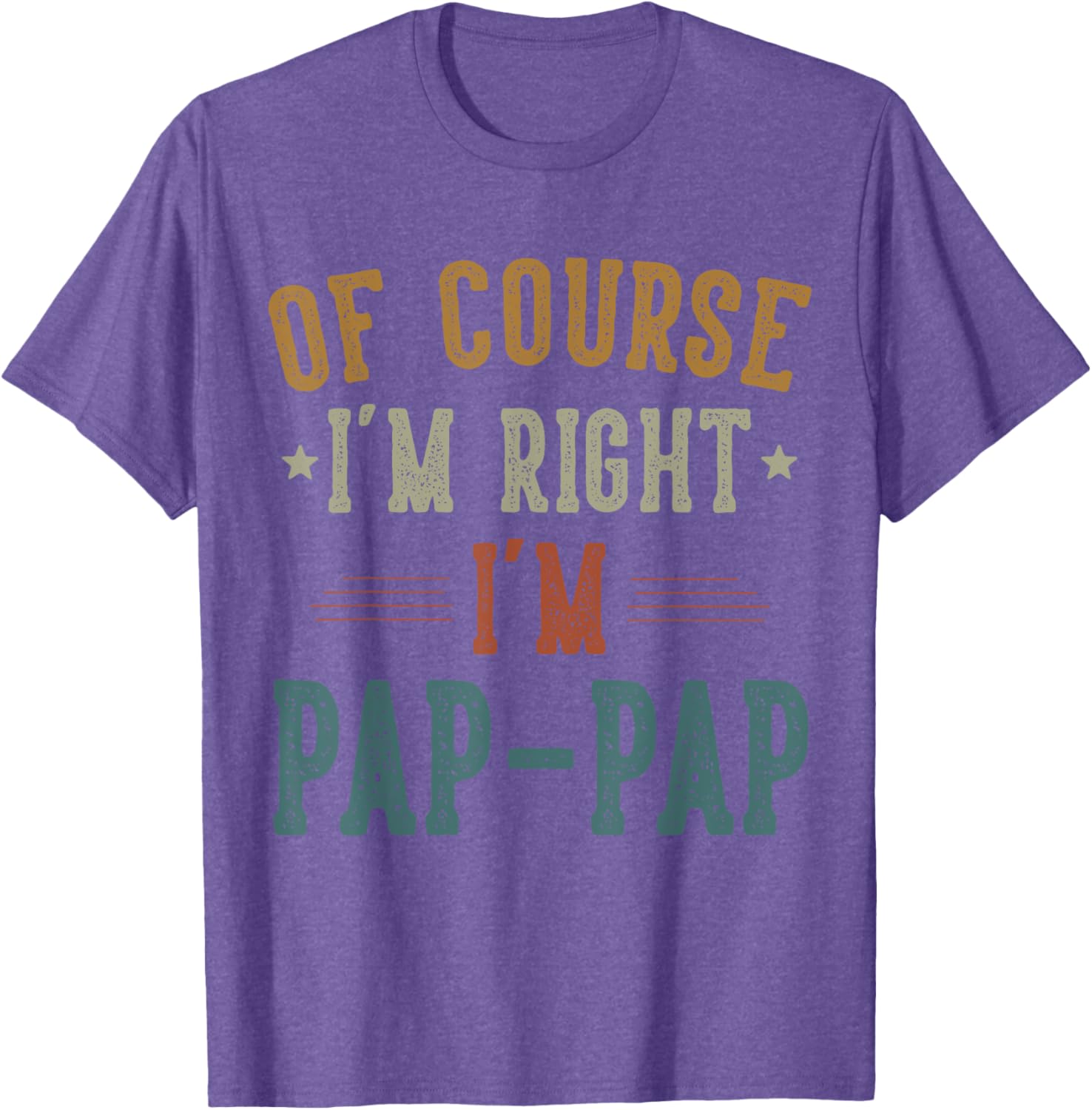 Vintage Pap Pap I'm Right T-Shirt Perfect Gift for Father's Day - 7
