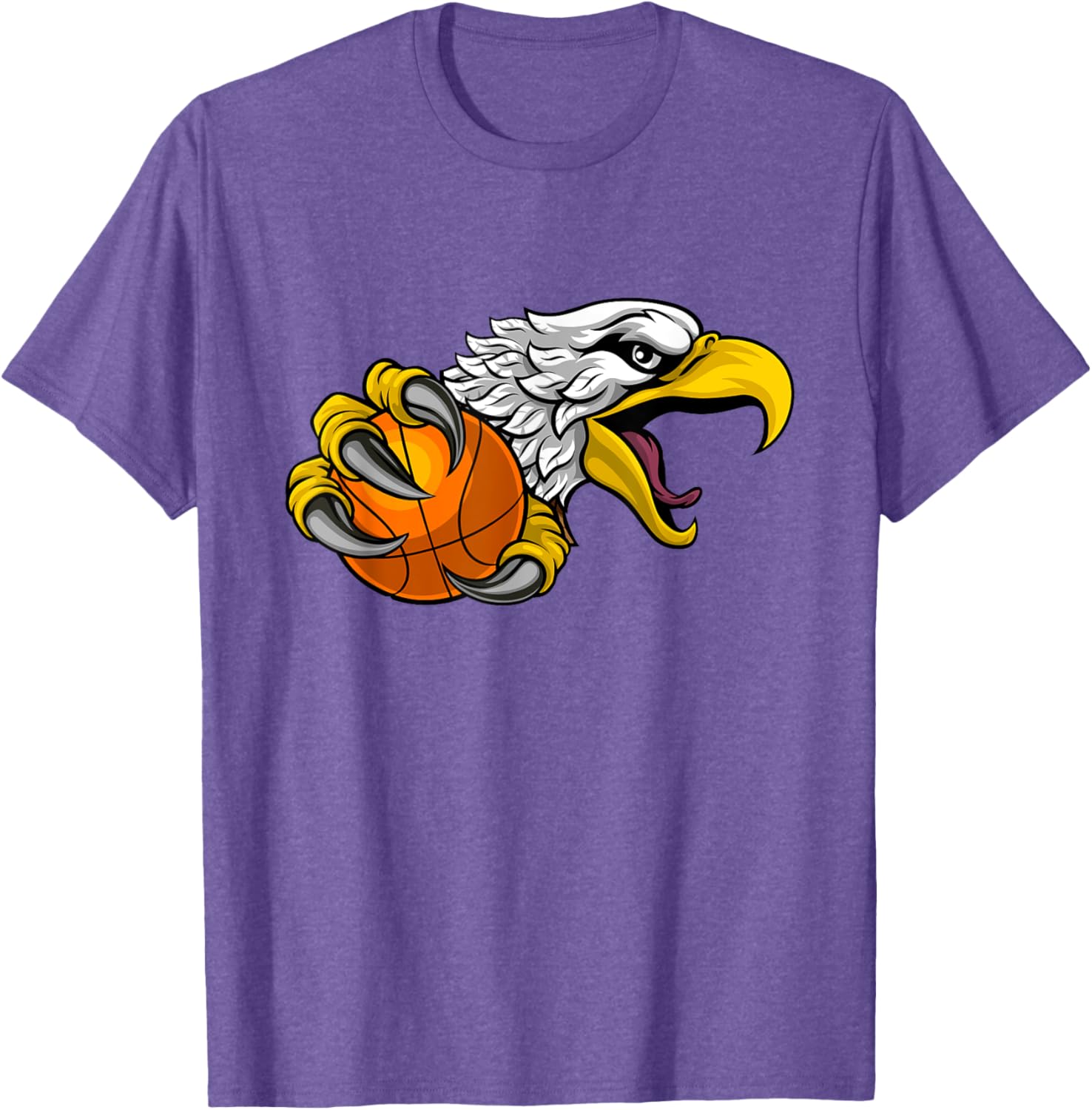 Eagle Hawk Basketball Cartoon Character T-Shirt for Fun Sports Fans - 22