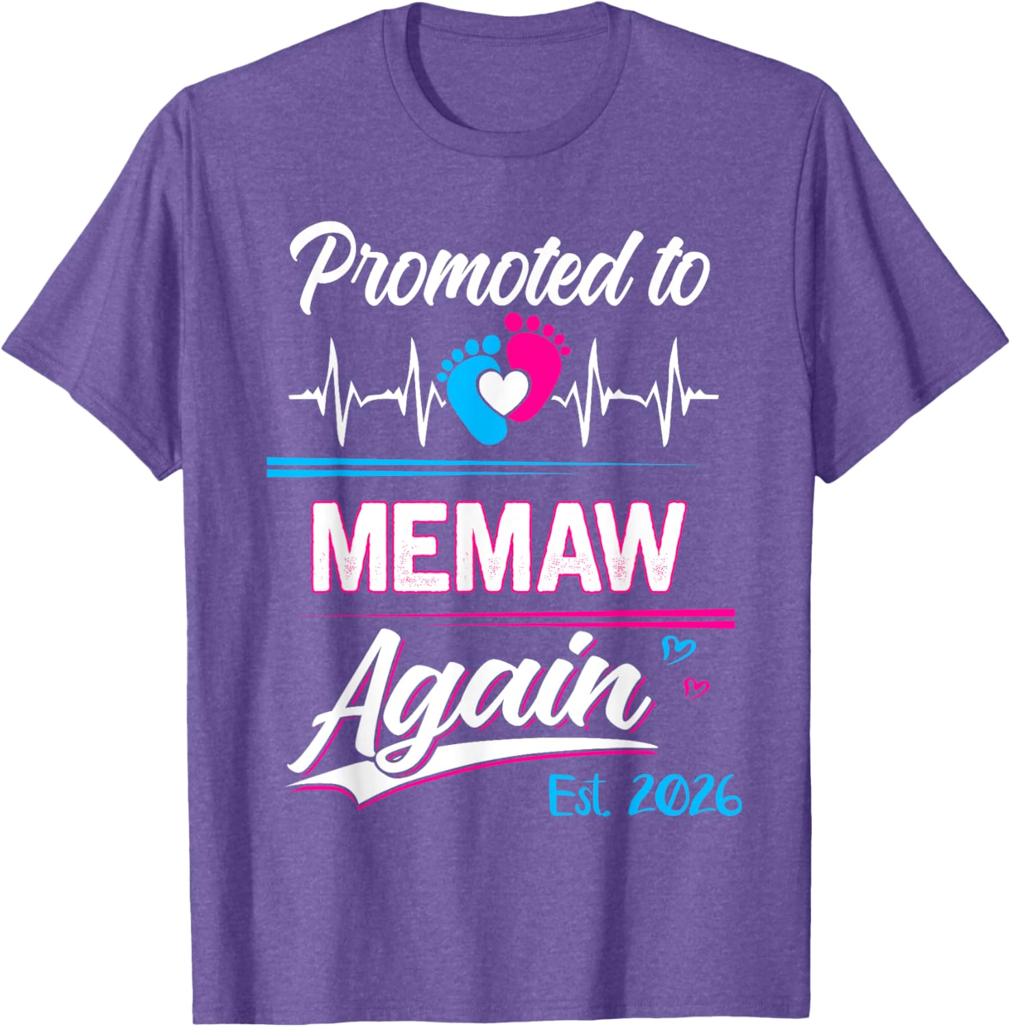 Promoted to Memaw Again 2026 Funny Pregnancy Announcement T-Shirt - 17