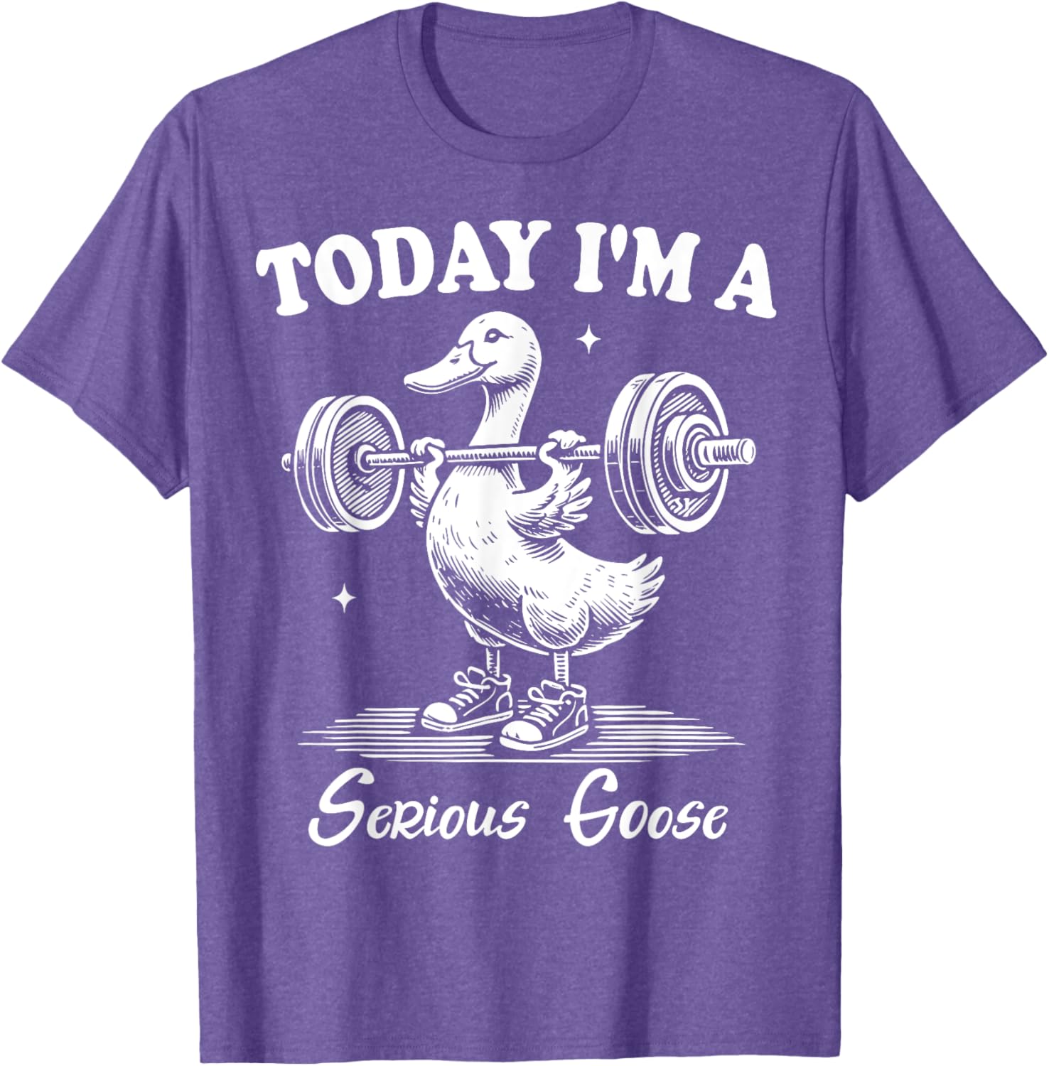 Funny Serious Goose Gym Fitness T-Shirt for Lifting Weights Lovers - 16
