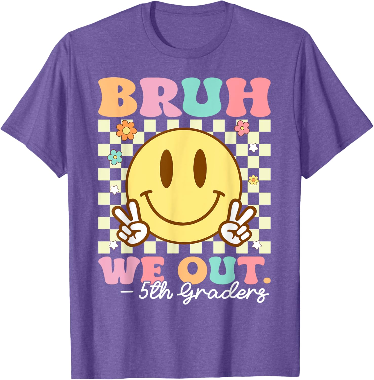 Bruh We Out Class of 2025 5th Grade Graduation T-Shirt for Kids - 14