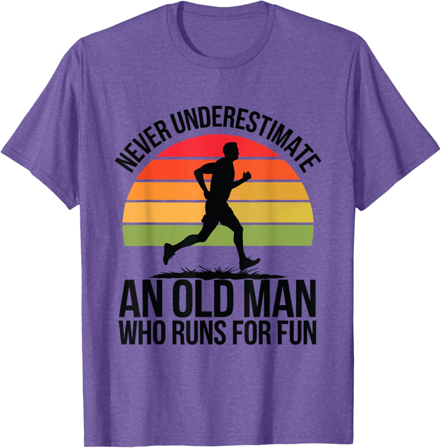 Funny Old Man Running T-Shirt for Senior Fitness Lovers and Runners - 7
