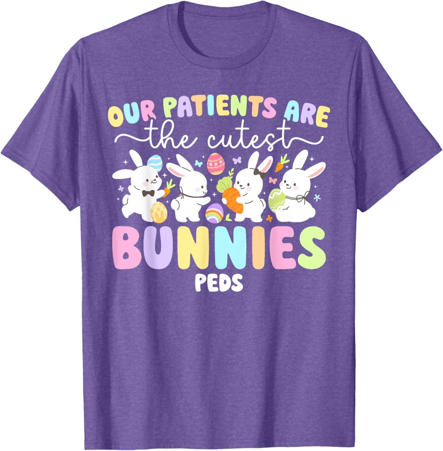Cute Peds Easter Bunny Pediatric Nurse T-Shirt for Nurse Appreciation Day - 13