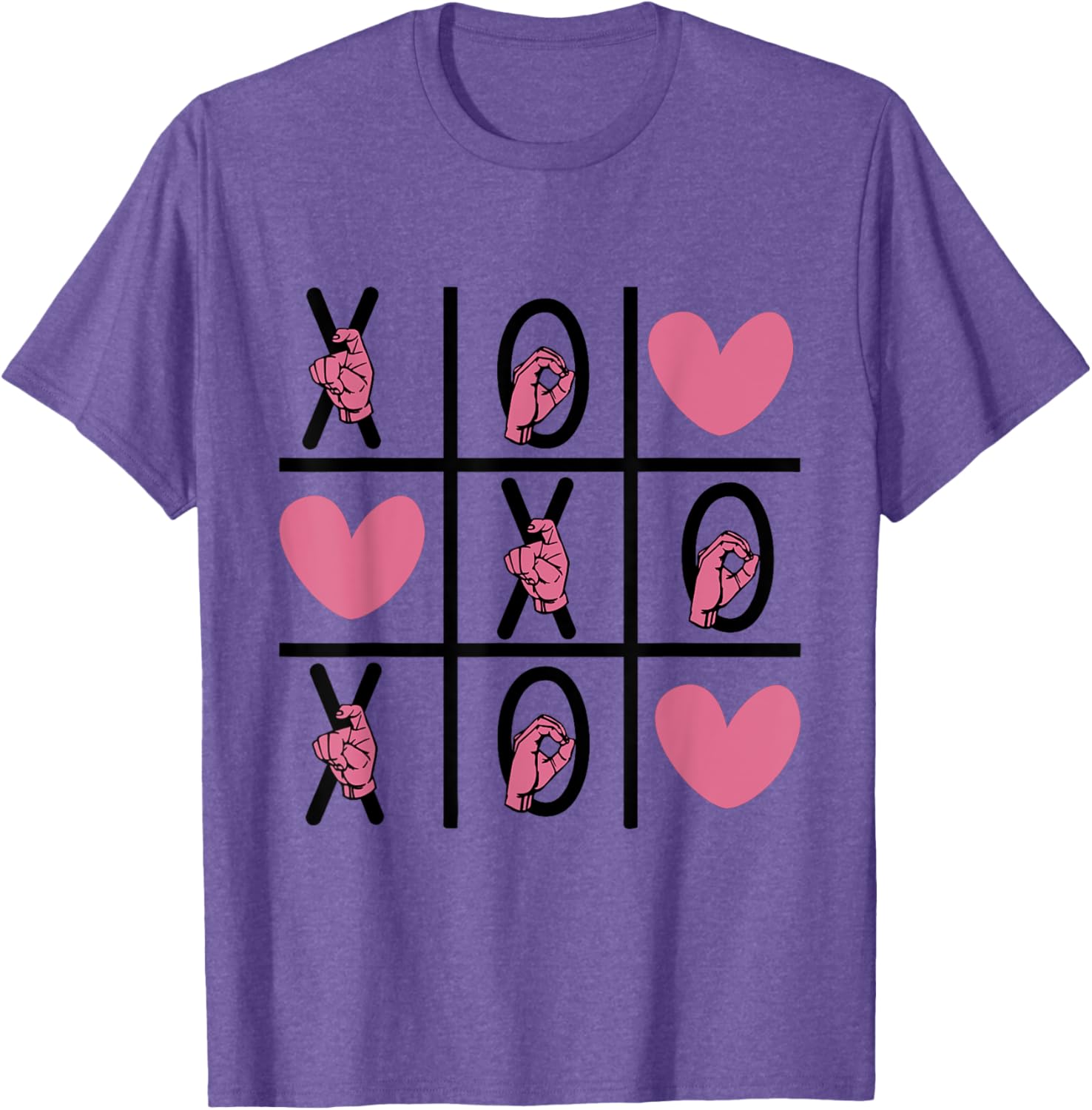 ASL Love Hand Sign Valentine's Day T-Shirt for Deaf Community XOXO - 19