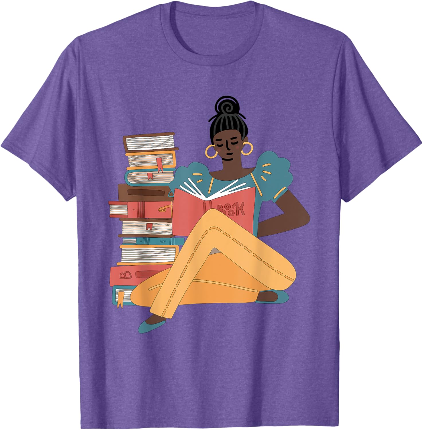 Black Brown Girls Read Books T-Shirt for Bookish Afro American Librarians - 11