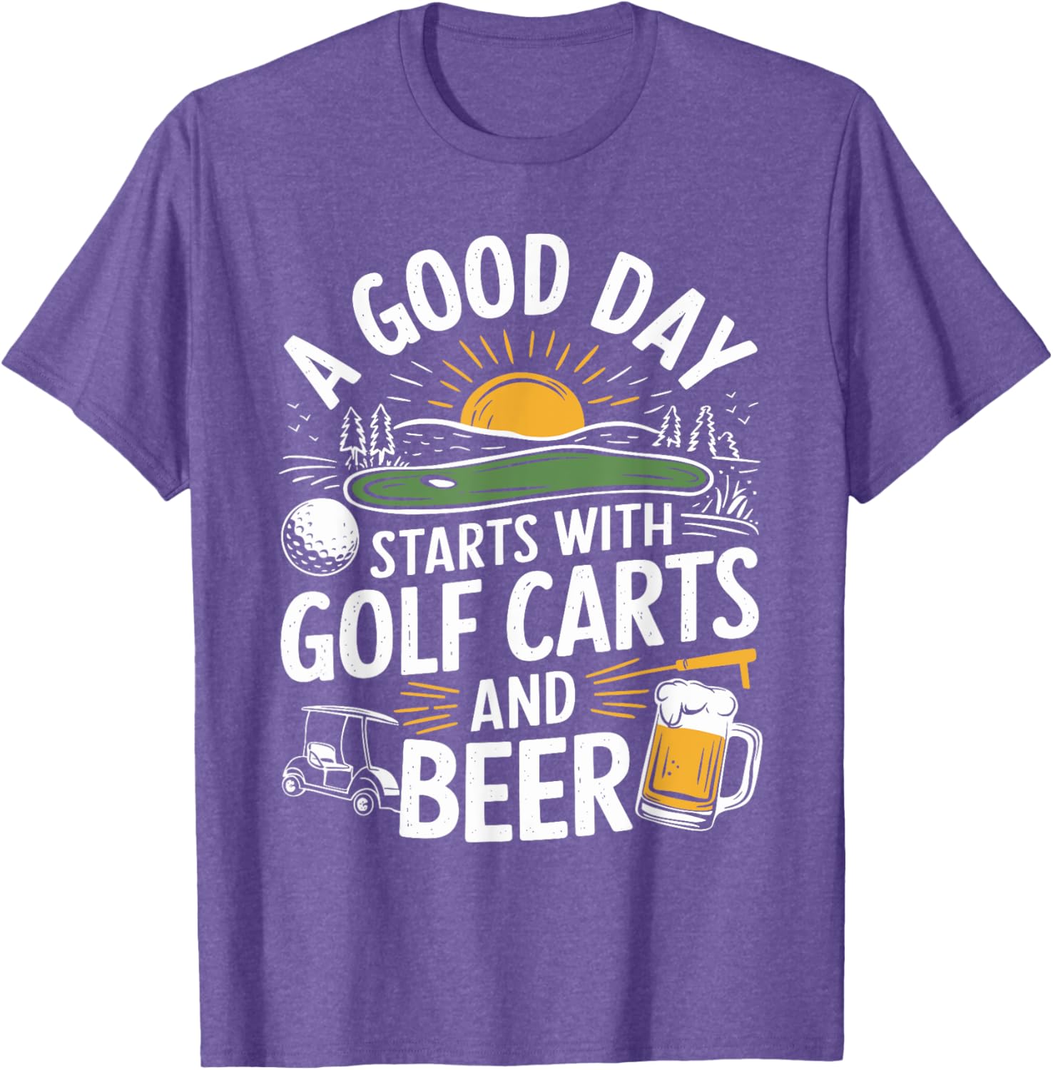 Golf Carts and Beer T-Shirt for Golf Lovers – Perfect Gift for Golfers - 3