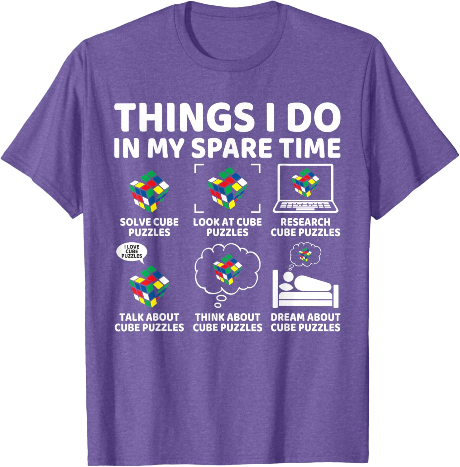 Funny Cube Puzzle Speed Cubing T-Shirt for Puzzle Lovers and Fans - 6