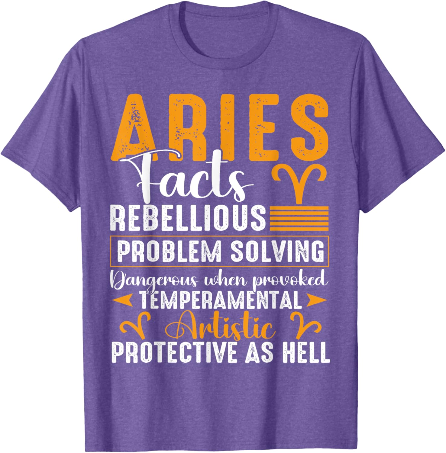 Aries Zodiac Facts T-Shirt for March April Birthdays - Fun Astrology Style - 5
