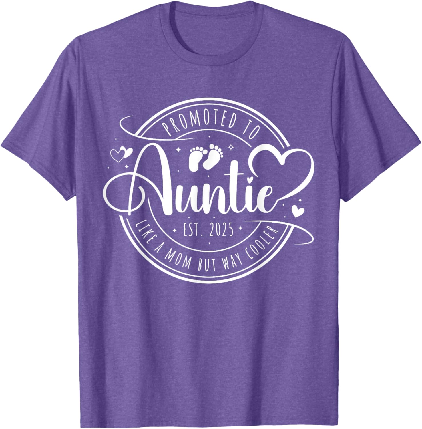 Promoted to Auntie Est 2025 Cute Mother's Day T-Shirt Gift Idea - 15