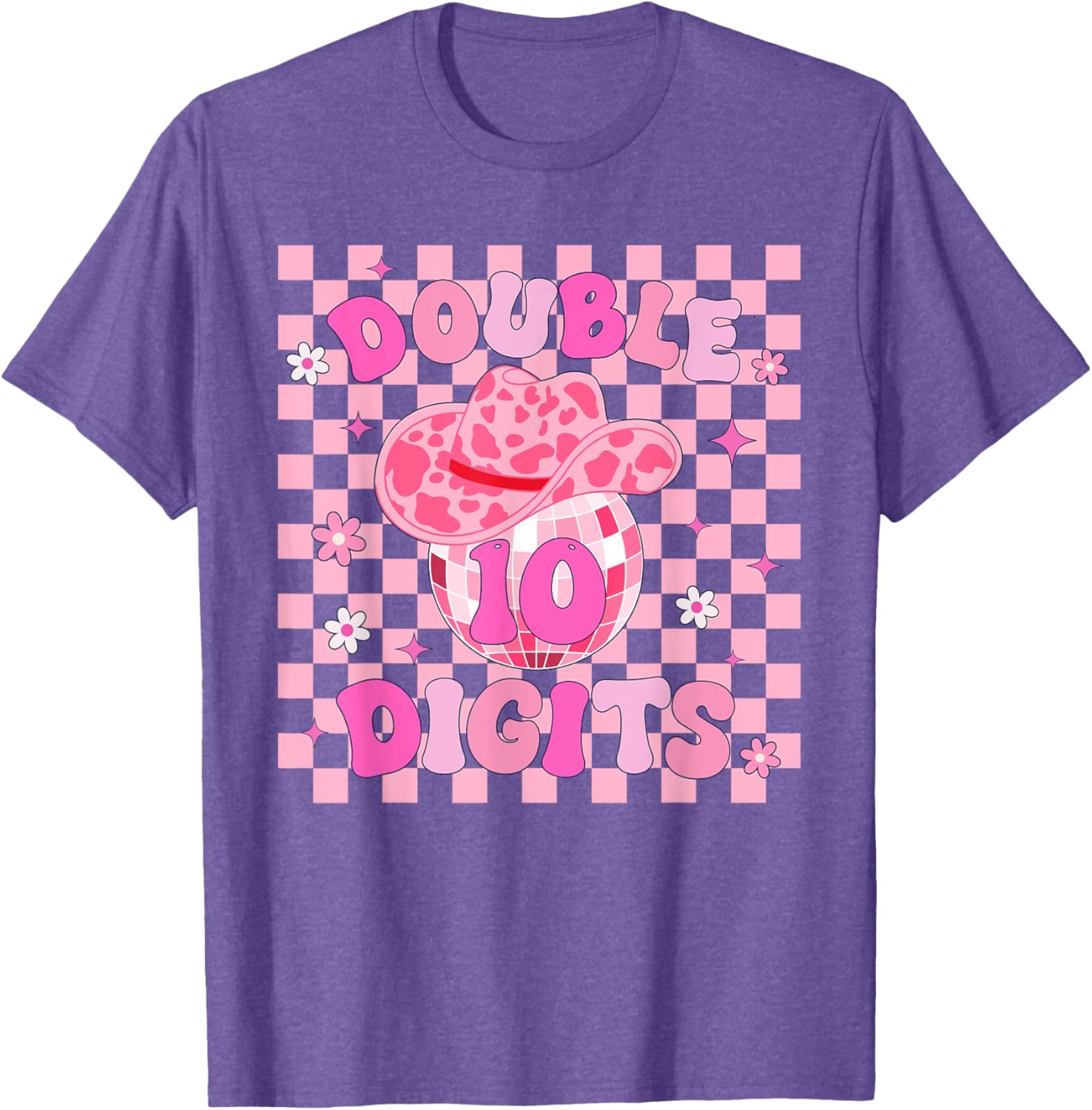 10th Birthday Rodeo Cowgirl T-Shirt for Girls - Fun Double Digits Tees - 1