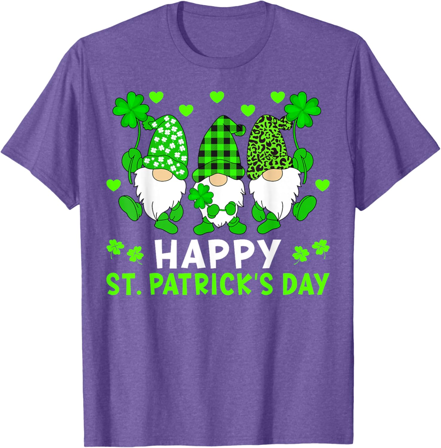 Happy St Patricks Day Gnomes Shamrock T-Shirt for Men Women Kids - 3