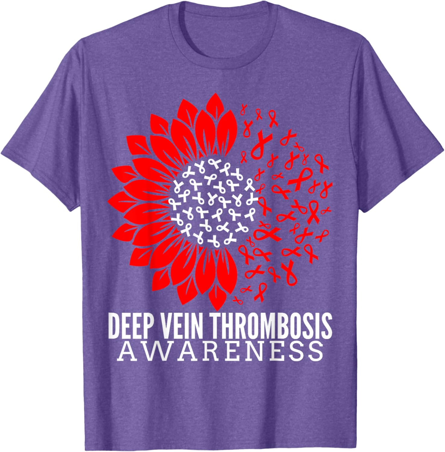 DVT Fighter Sunflower Ribbon T-Shirt for Deep Vein Thrombosis Awareness - 25