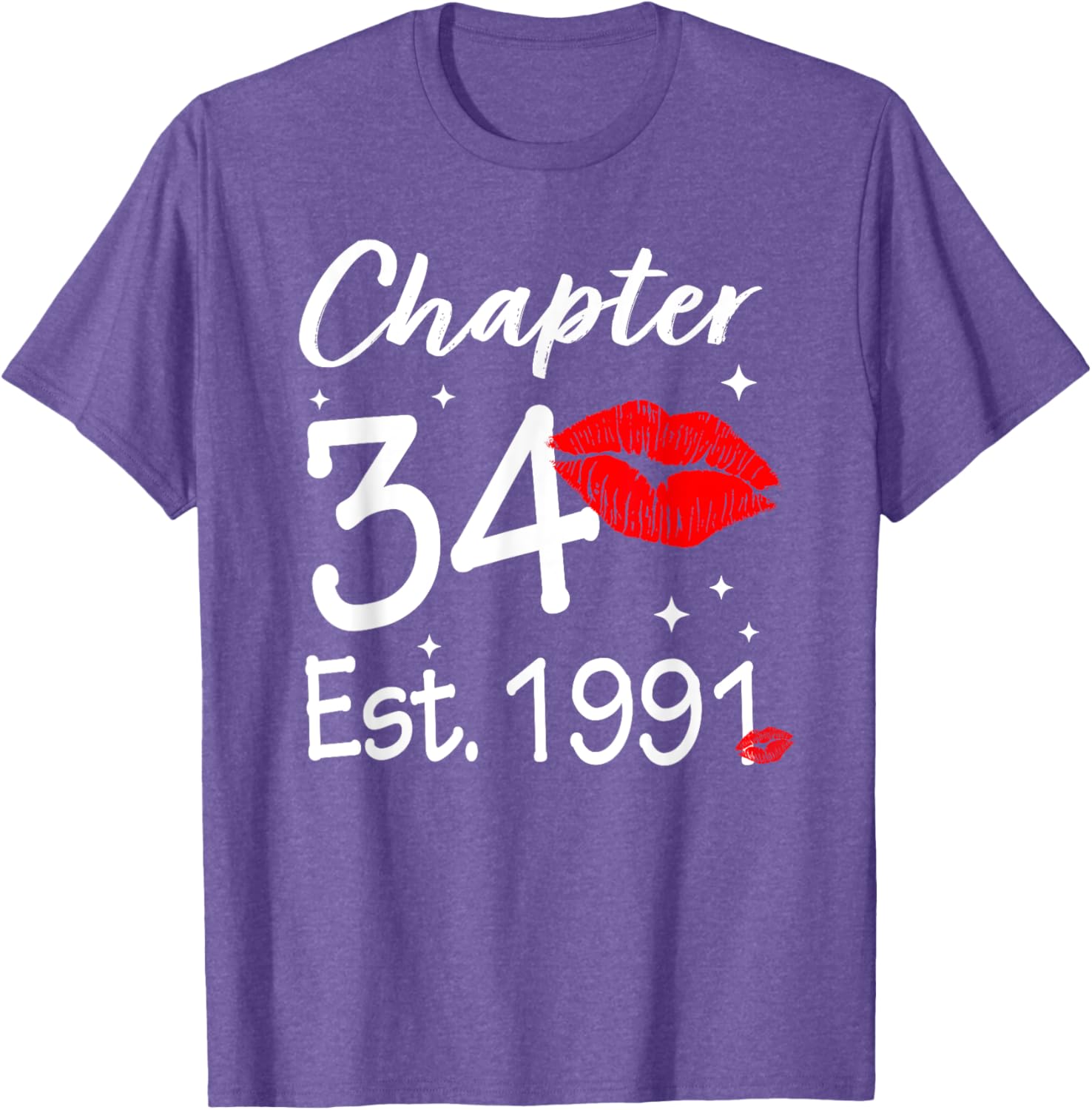 Happy 34th Birthday T-Shirt for Women Chapter 34 Established 1991 - 8