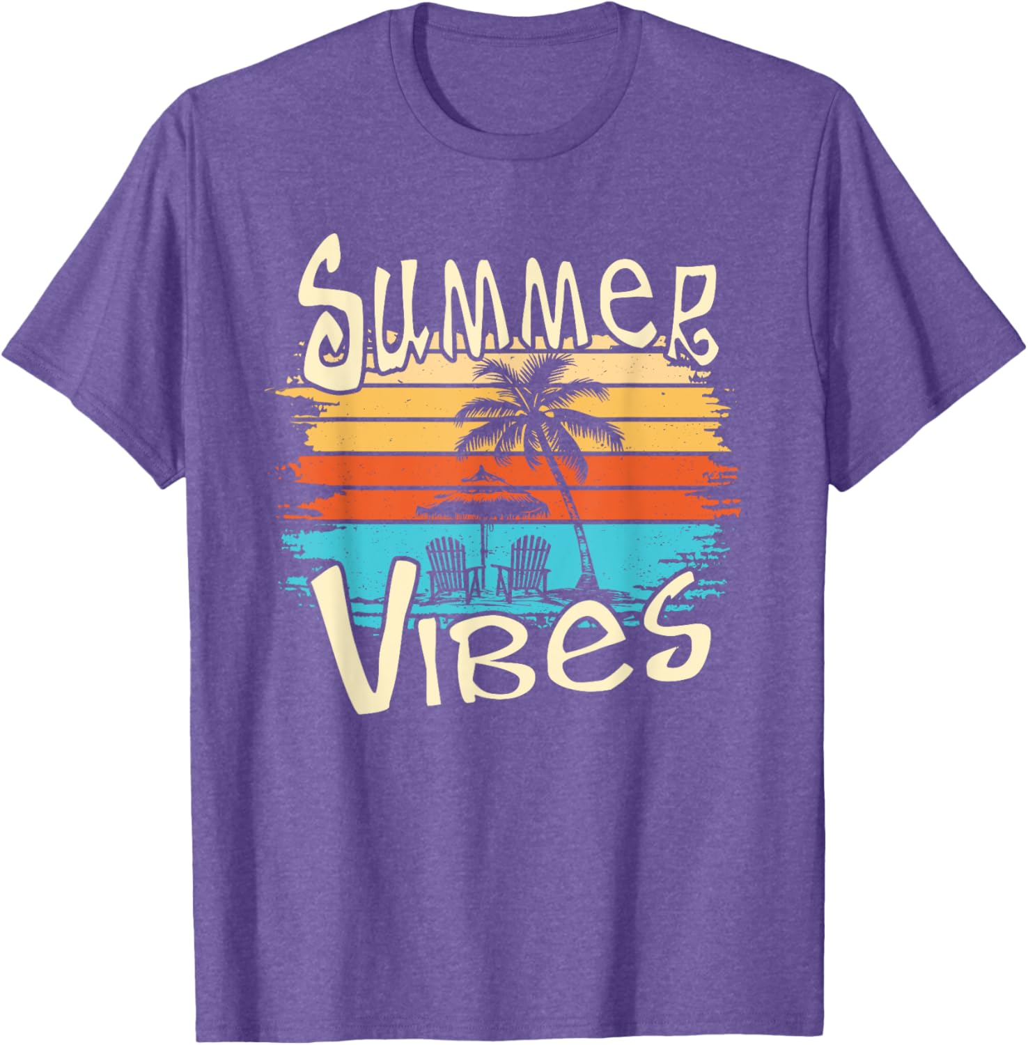 Summer Vibes Retro Palm Tree T-Shirt Perfect for Fun Sunshine Days - 6
