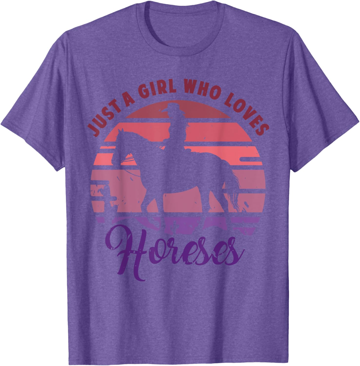 Just A Girl Who Loves Horses T-Shirt for Girls Who Love Horseback Riding - 19