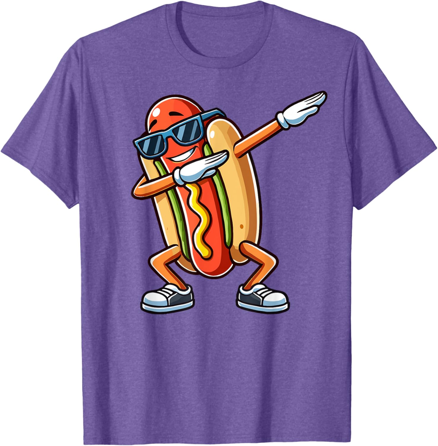 Funny Dabbing Hotdog Sunglasses Kids T-Shirt for Dog and Hotdog Lovers - 6