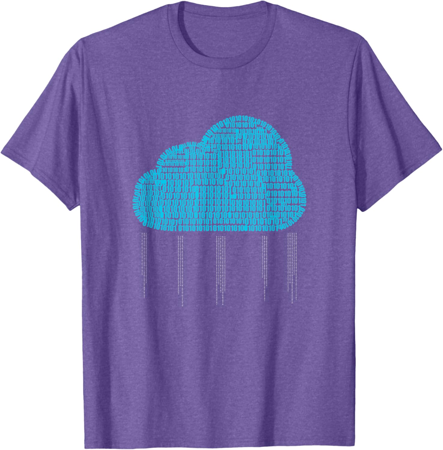 Funny IT Developer T-Shirt for Men and Women - Binary Cloud Coder Design - 4