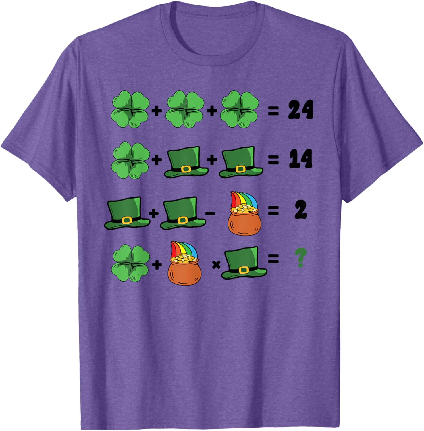 Funny St Patricks Day Shamrock Math Teacher T-Shirt for Irish Celebrations - 6