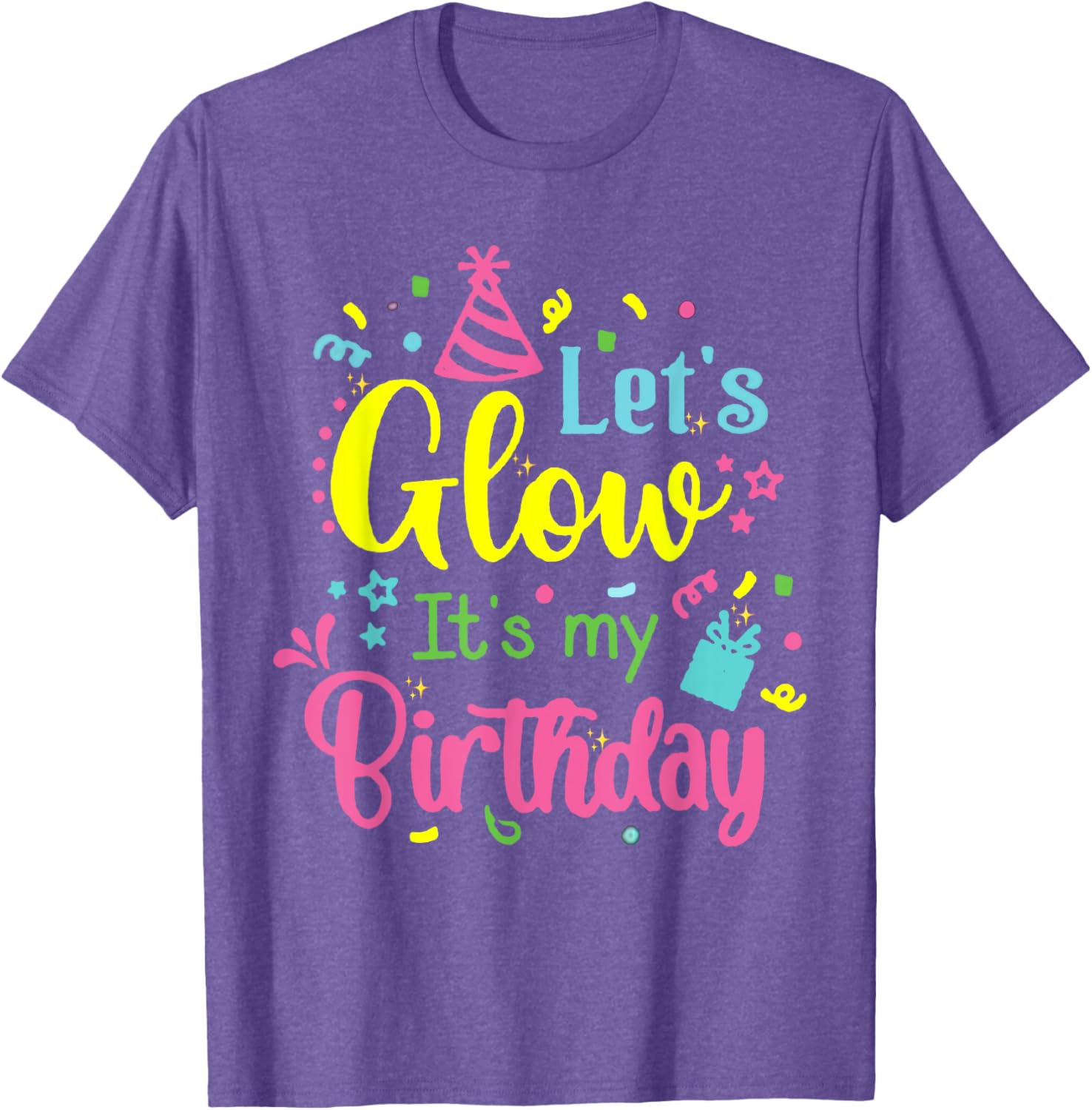 Glow in the Dark 80s Birthday Party Team T-Shirt for Fun Celebrations - 2