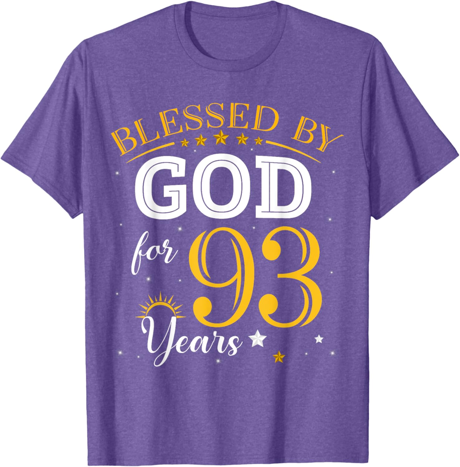 Vintage 93rd Birthday Girl Blessed by God T-Shirt for Special Celebrations - 11