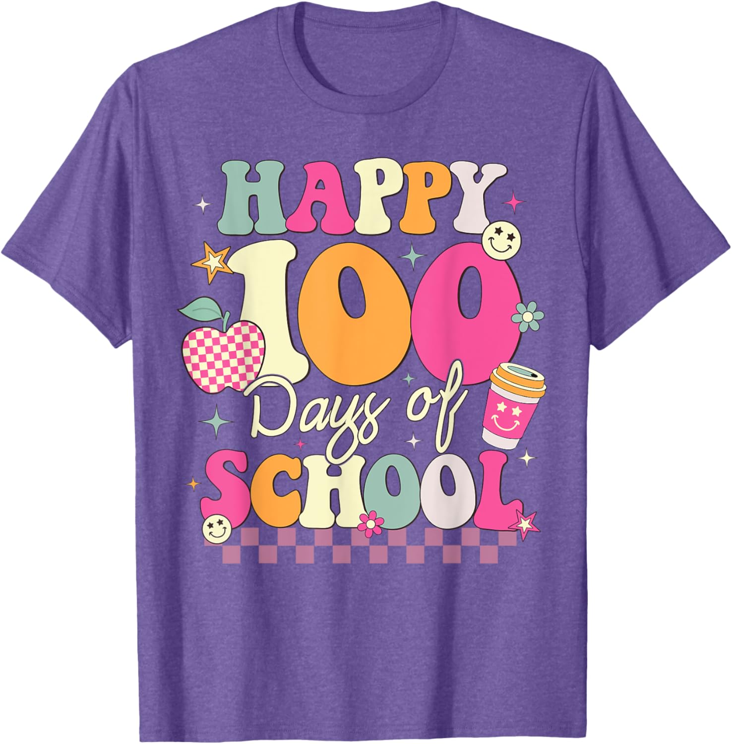 Happy 100th Day of School T-Shirt for Girls Fun Celebration Outfit - 3