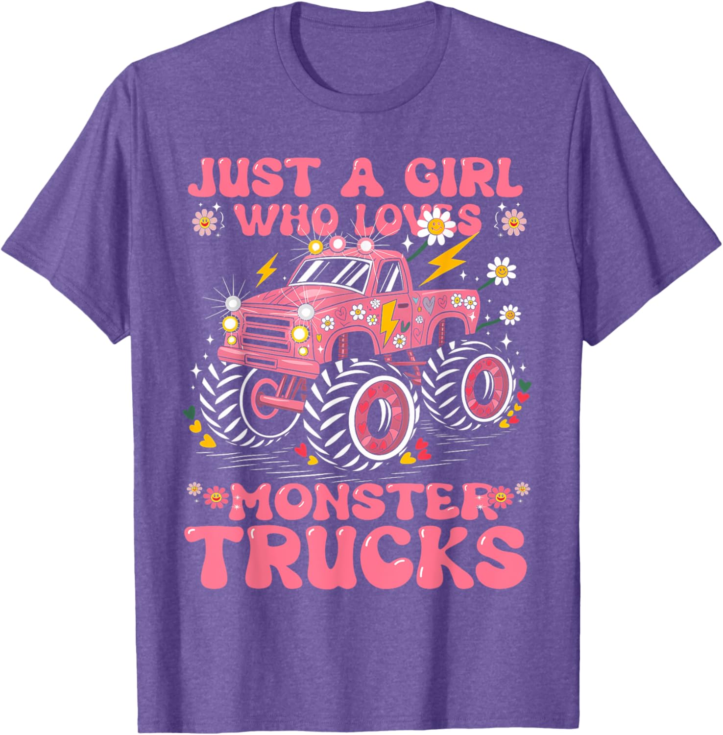 Pink Monster Truck T-Shirt for Girls - Perfect Birthday Gift Tee - 14