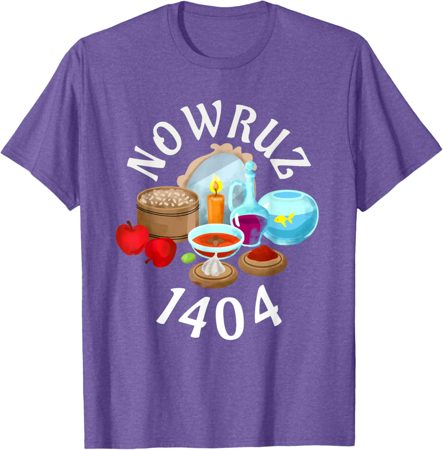 Myoan Unisex Persian Nowruz 1404 T-Shirt Celebrating Haft Sin Culture - 9