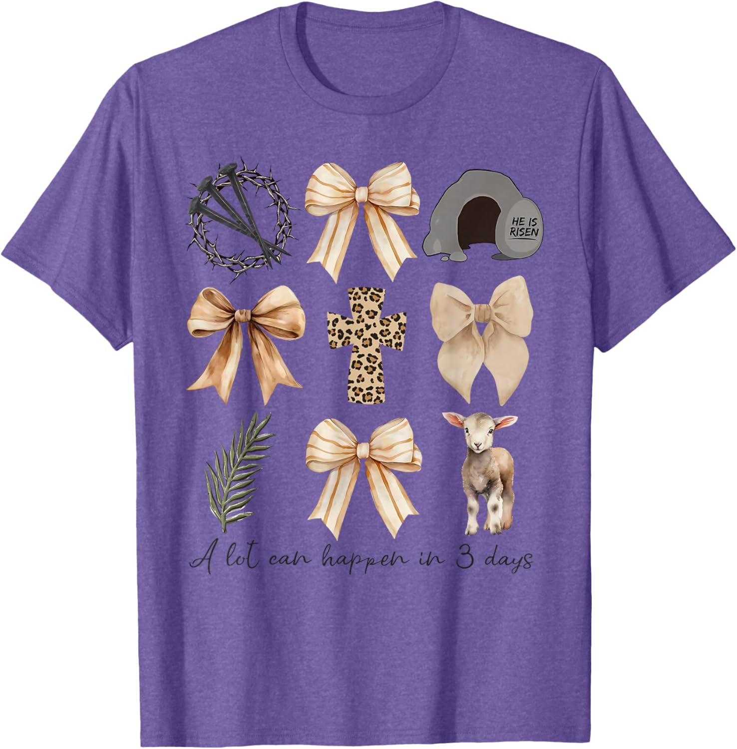 Coquette Bow Christian Easter T-Shirt – A Lot Can Happen in Three Days - 21