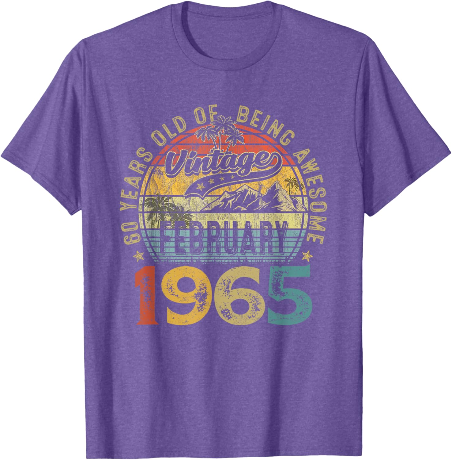 Vintage Retro 60th Birthday T-Shirt for February 1965 Celebration - 19