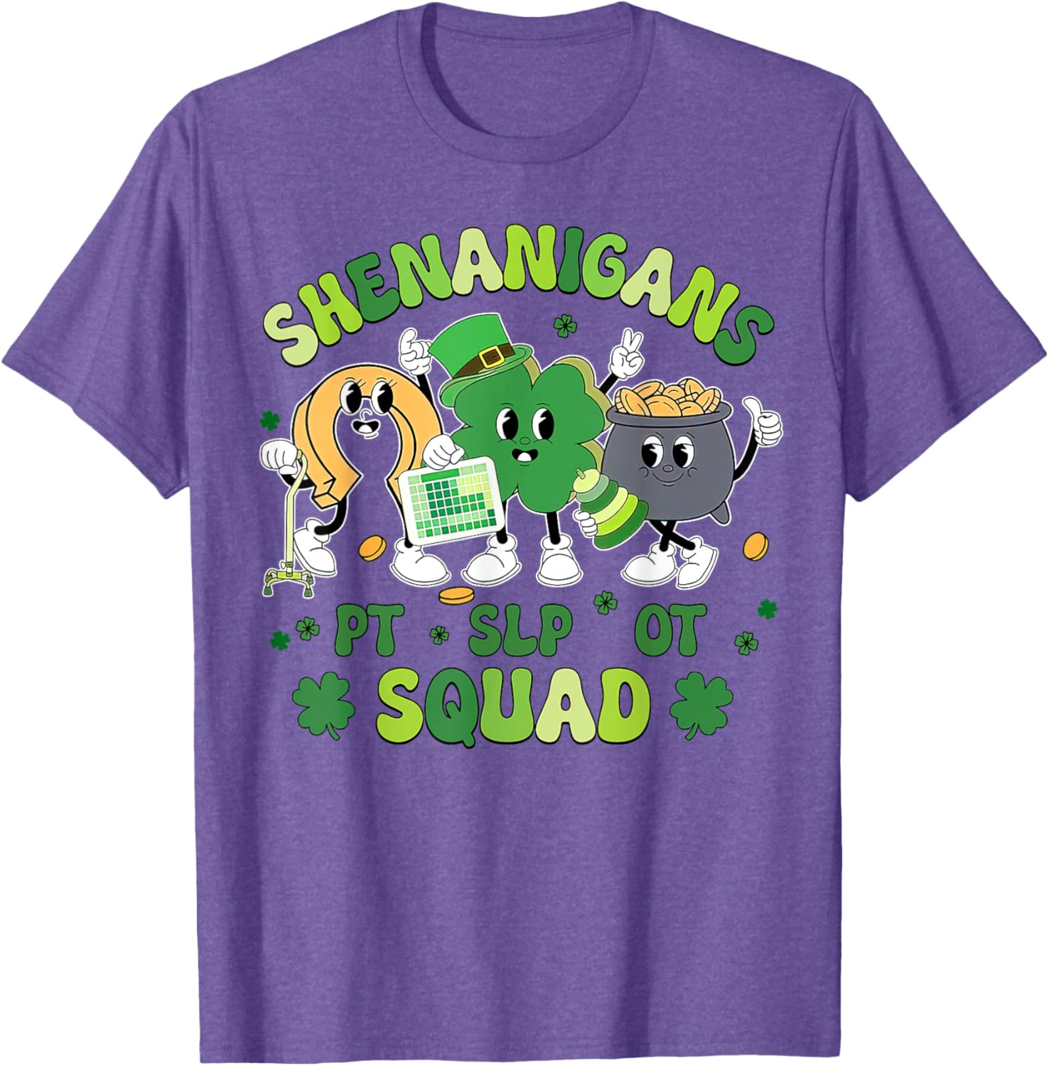 Cute St Patrick's Day Shamrock T-Shirt for Therapy Professionals Team - 18