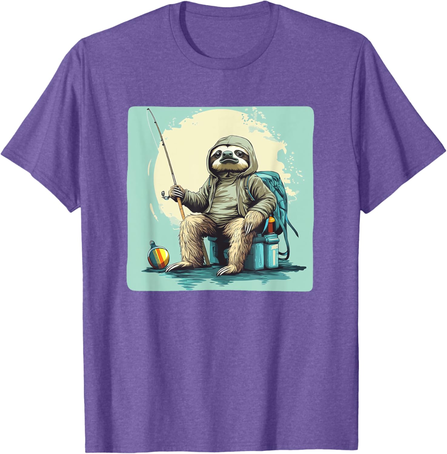 Fishing Sloth T-Shirt - Slow and Steady Wins the Catch Apparel - 8