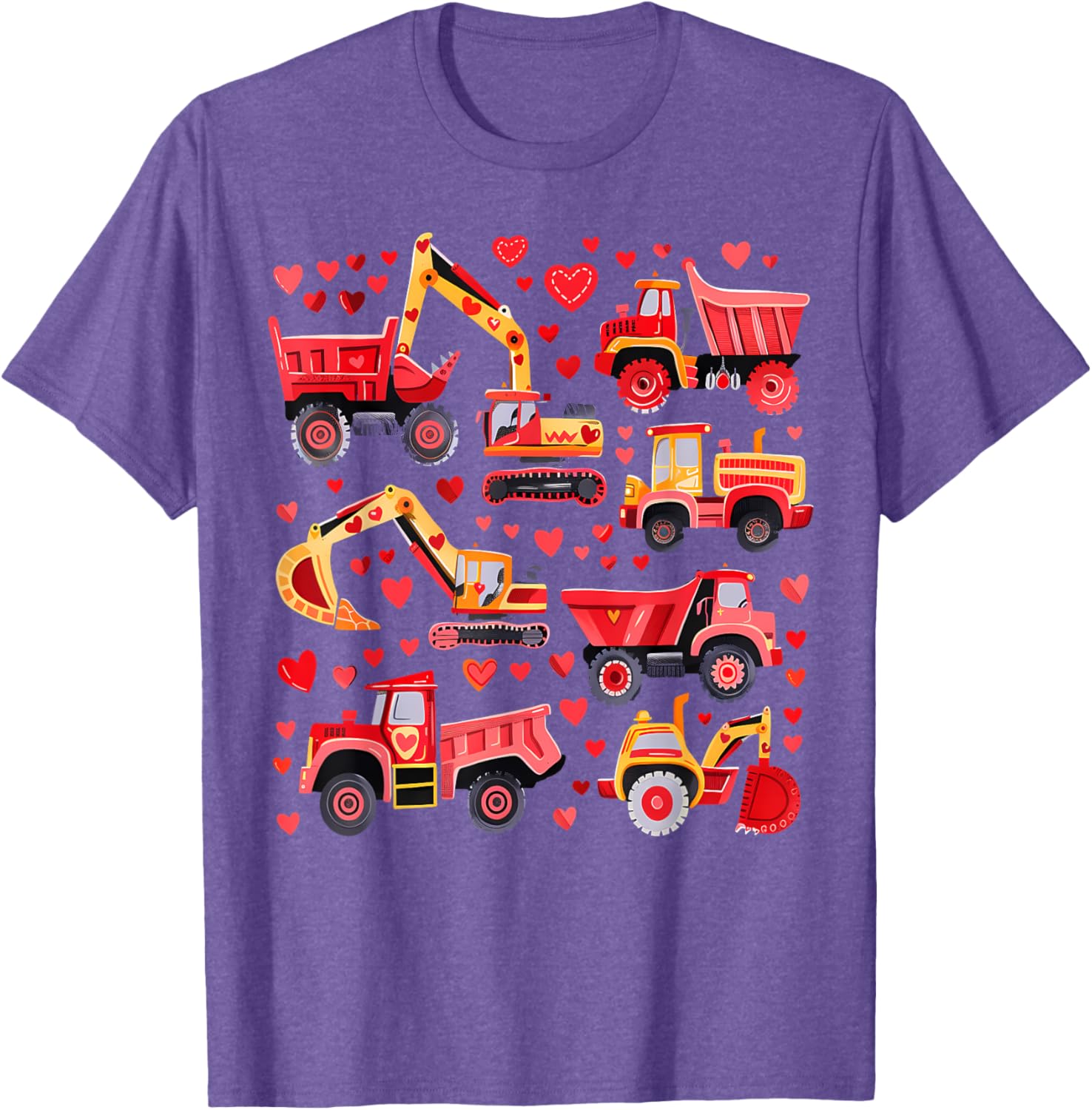 Loads of Love Construction Trucks Valentine's Day T-Shirt for Toddler Boys - 4