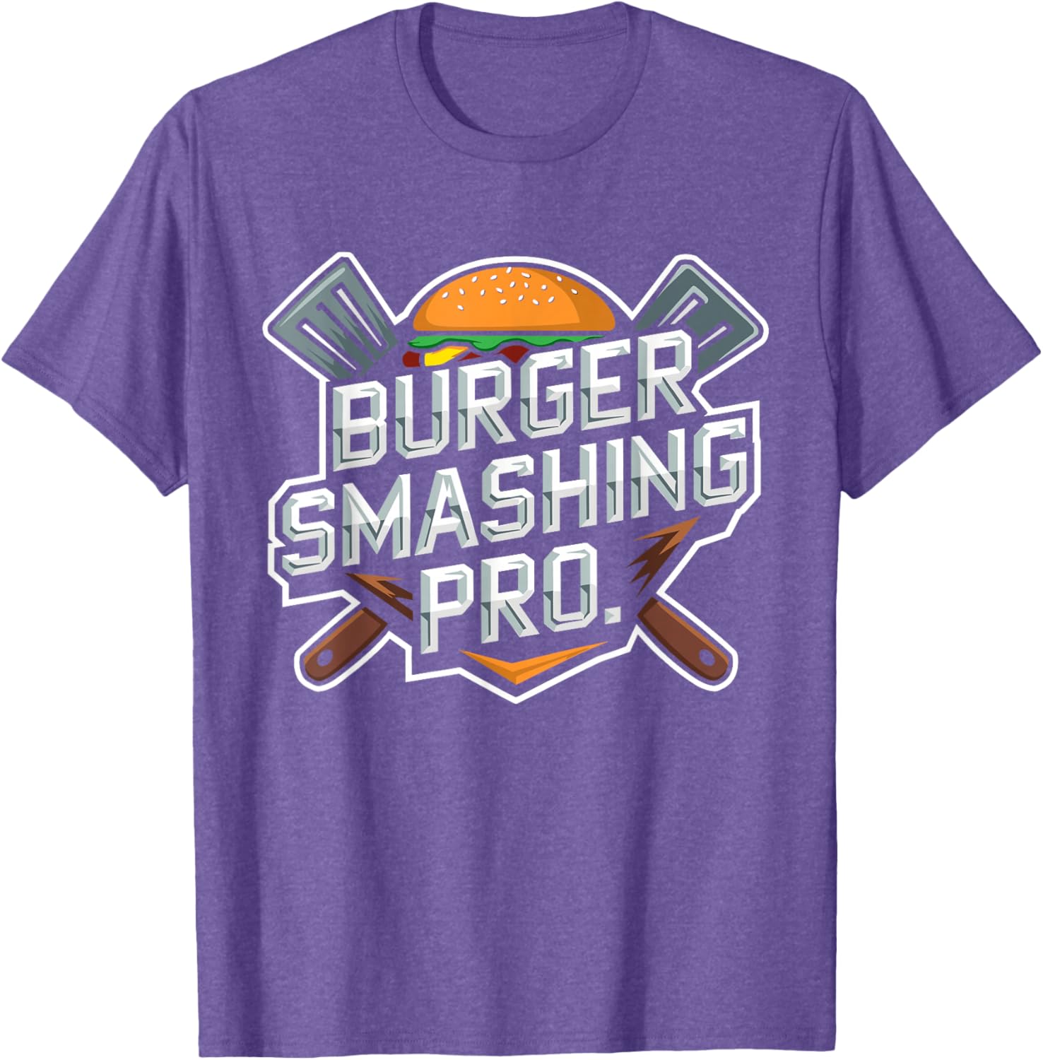 Smash Burger Lover Grilled Cheeseburger Flat Top T-Shirt for Foodies - 3