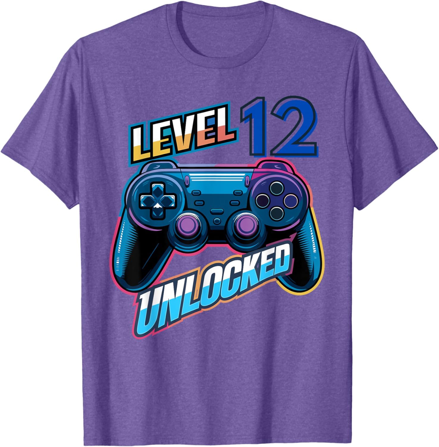 Funny Level 12 Unlocked Gamer T-Shirt for Kids 12th Birthday Gift - 1