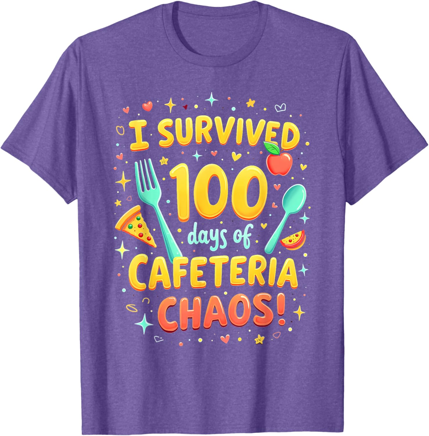 I Survived School Cafeteria Chaos Funny Lunch Lady T-Shirt for Kids - 1