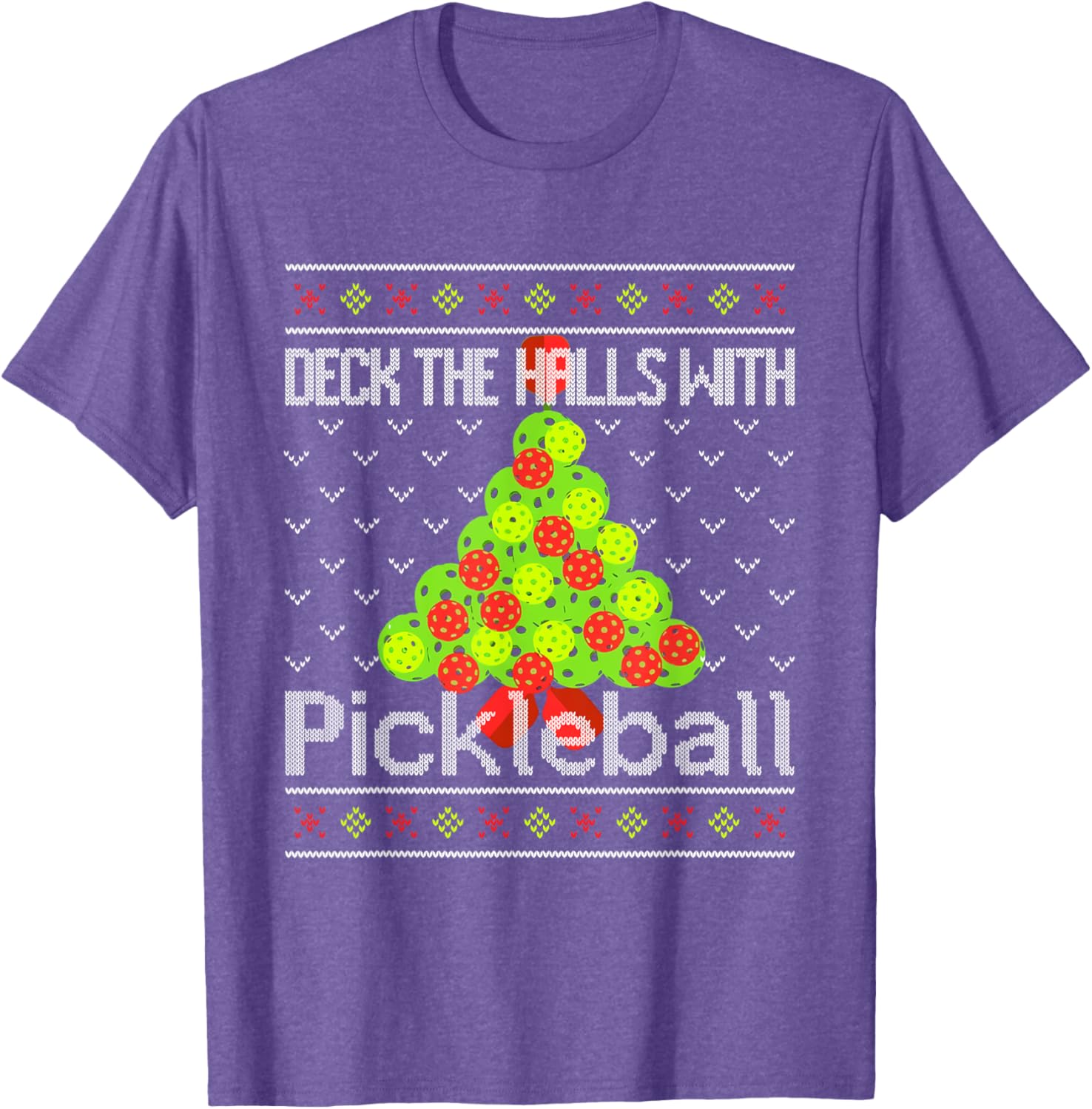 Funny Ugly Christmas Sweater Pickleball Memes T-Shirt for Holiday Cheer - 7