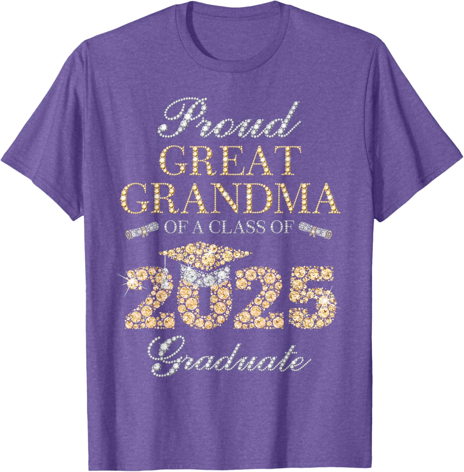 Proud Great Grandma Class of 2025 Graduate T-Shirt Gift for Grandma - 9