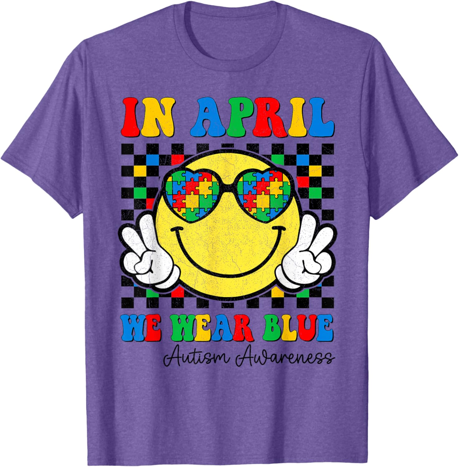 April Blue Autism Awareness T-Shirt for Boys - Kids Fashion Tee - 8