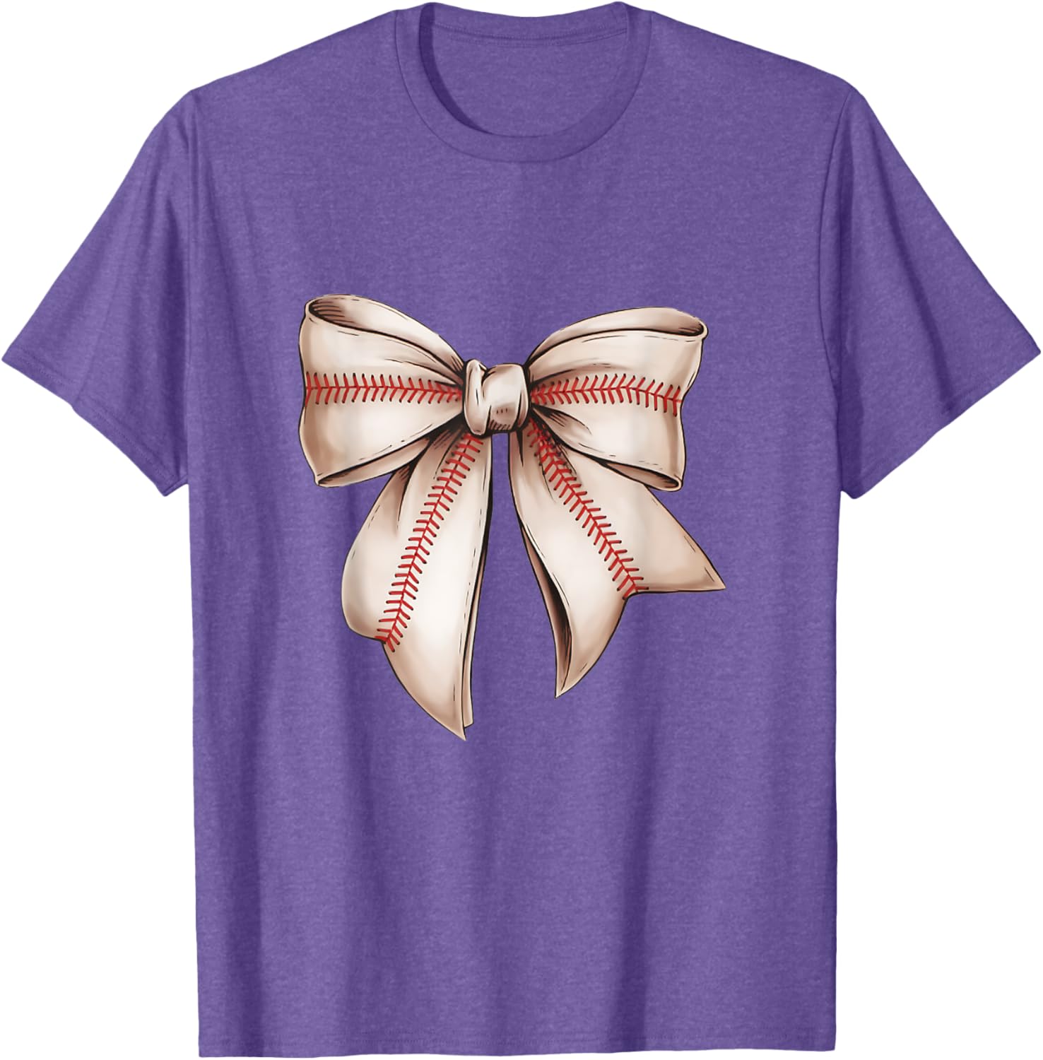 Retro Baseball Bow T-Shirt for Sports Lovers, Fun Sublimation Design - 11