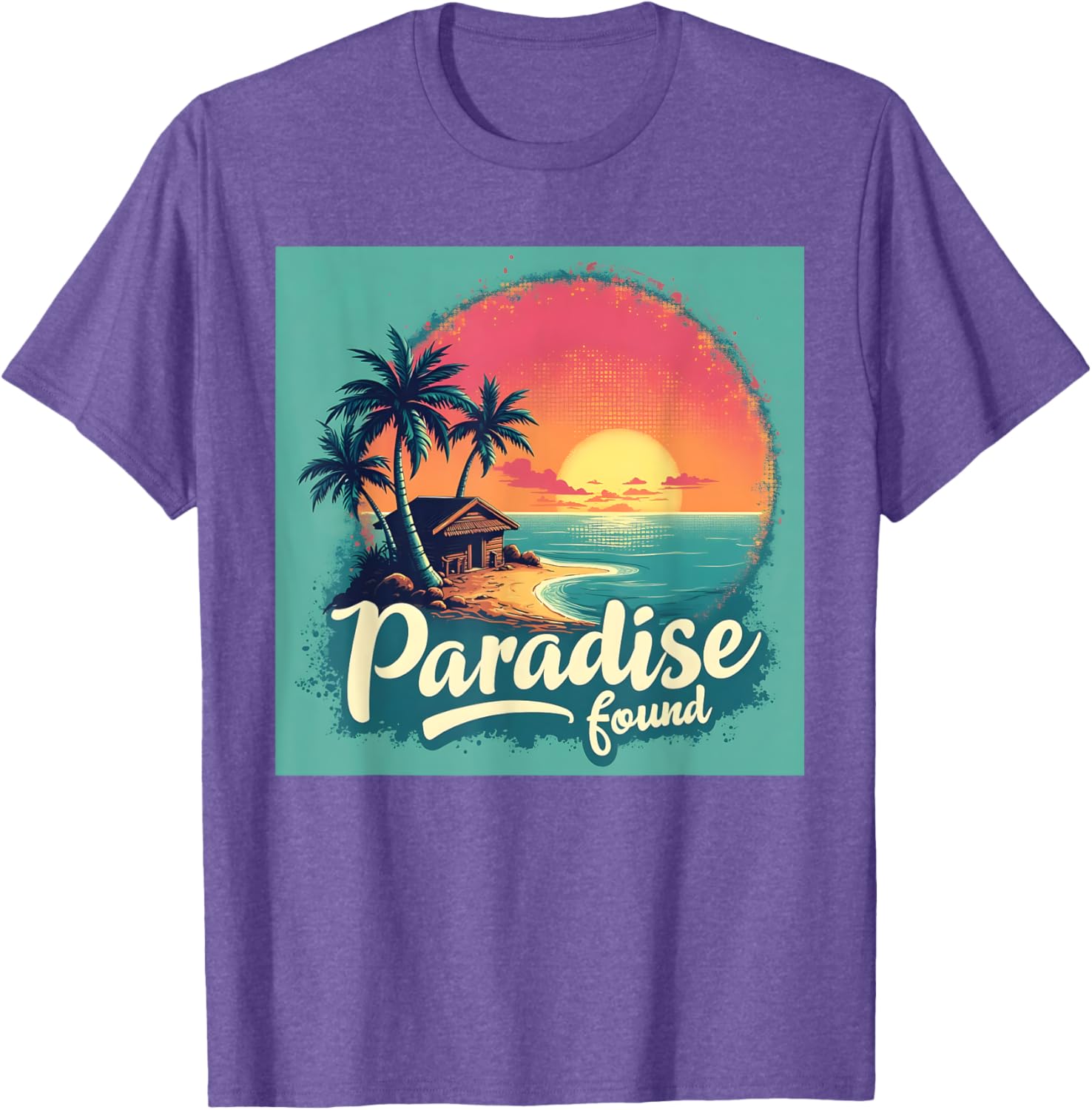 Tropical Paradise Sunset Shirt with Palm Trees and Ocean Design - 15
