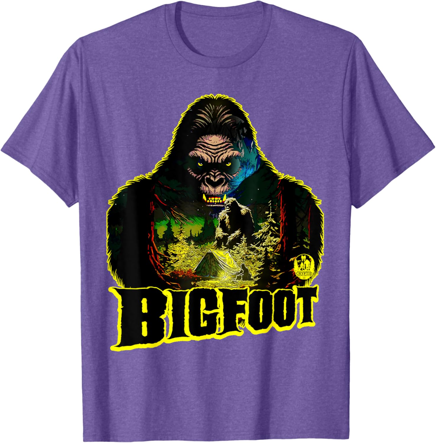 Bigfoot Scary Camping Sasquatch Tent T-Shirt for Outdoor Adventures - 16