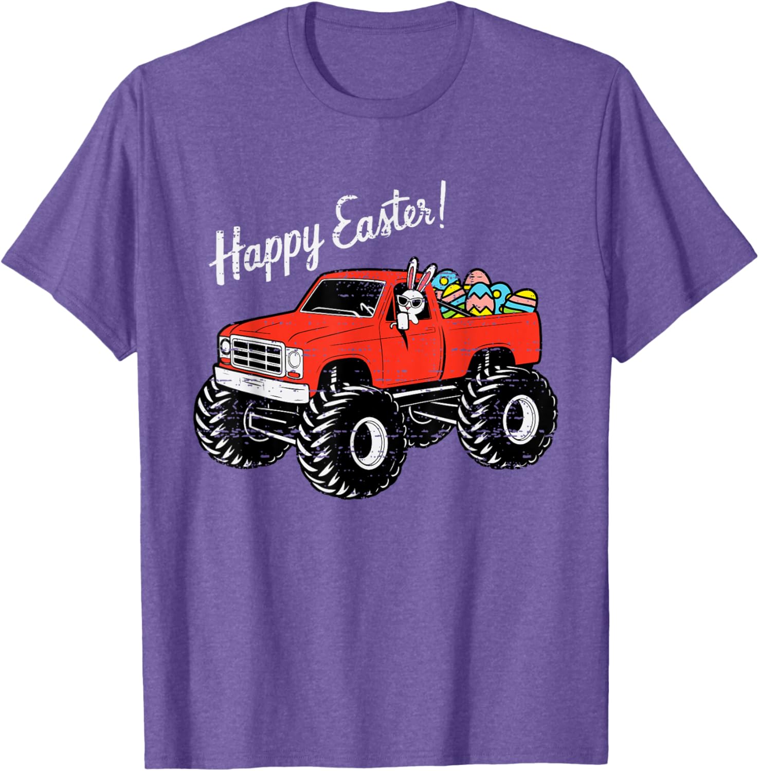 Boys Happy Easter Truck T-Shirt with Colorful Eggs for Toddlers - 8