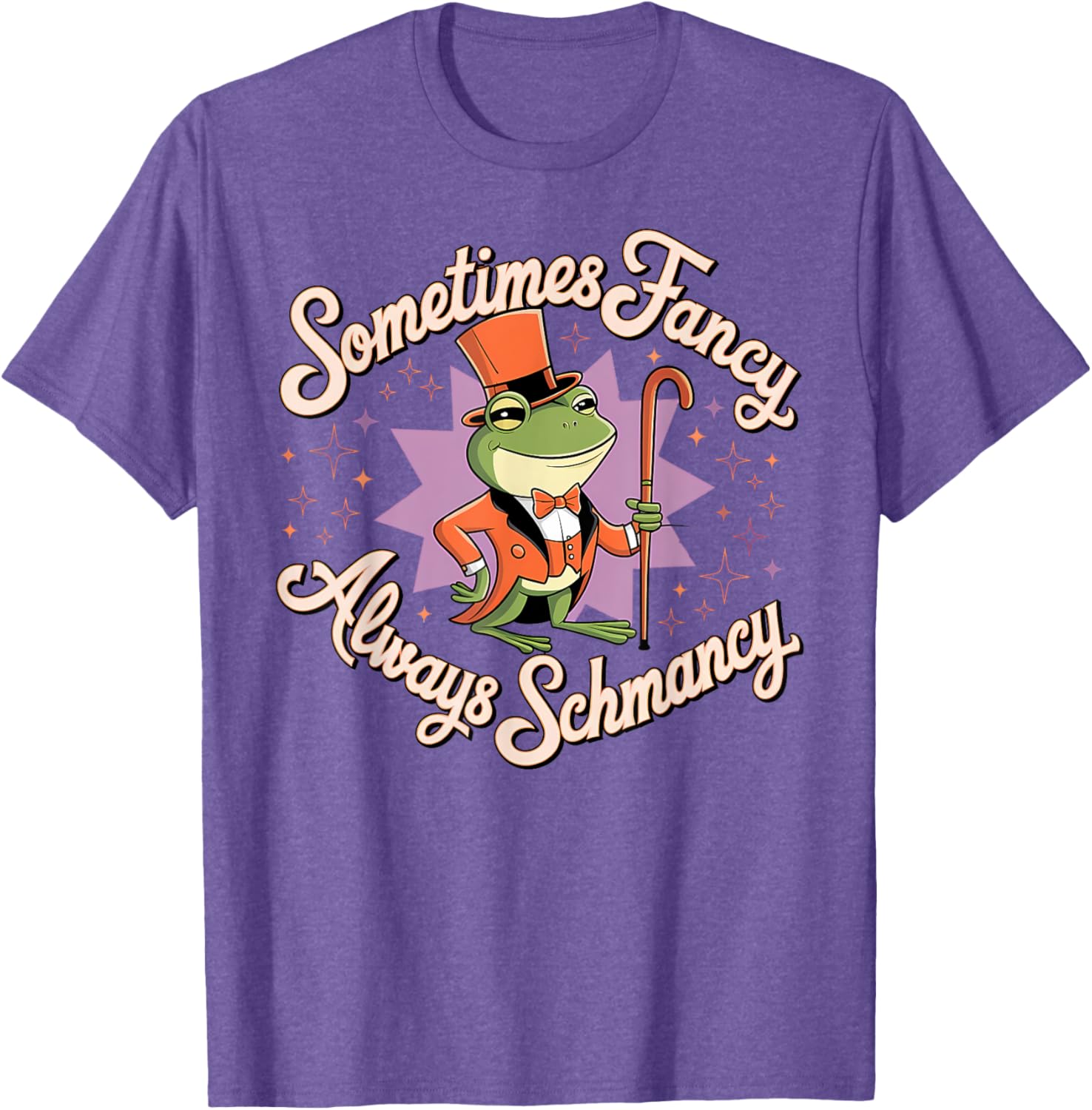 Funny Dapper Frogs T-Shirt - Sometimes Fancy Always Schmancy Style - 4