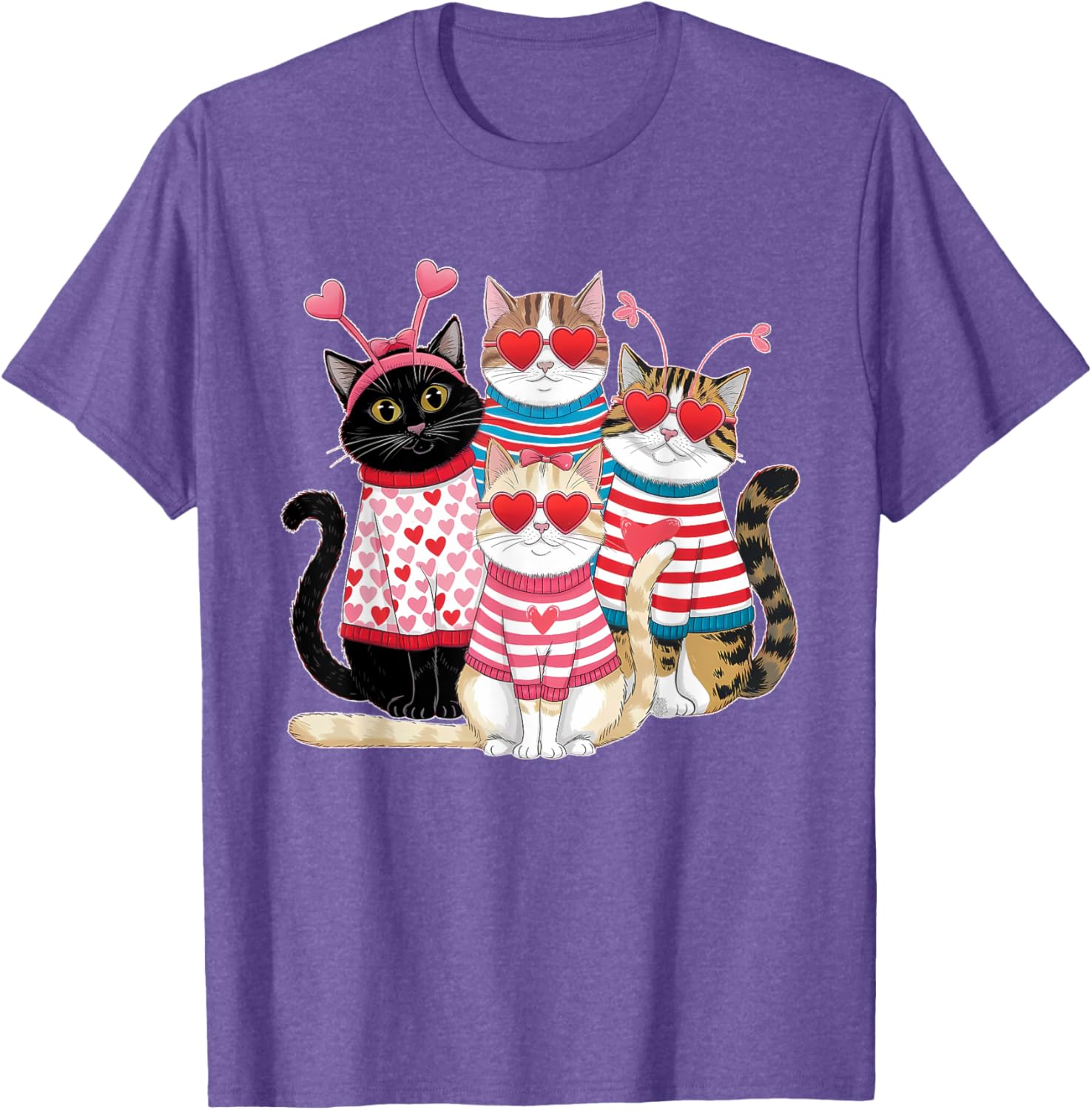 Happy Meowentine's Cute Cat T-Shirt for Girls - Perfect Valentine's Gift - 14