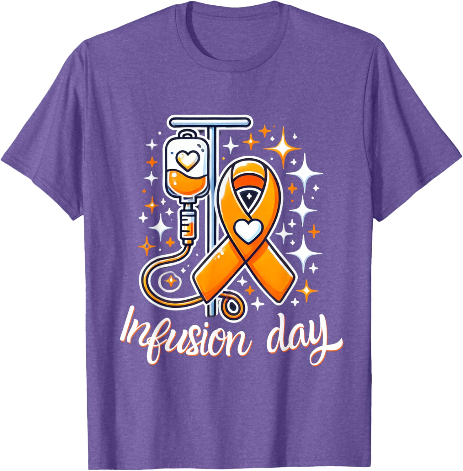 MS Infusion Day Multiple Sclerosis Awareness Ribbon T-Shirt for Supporters - 18