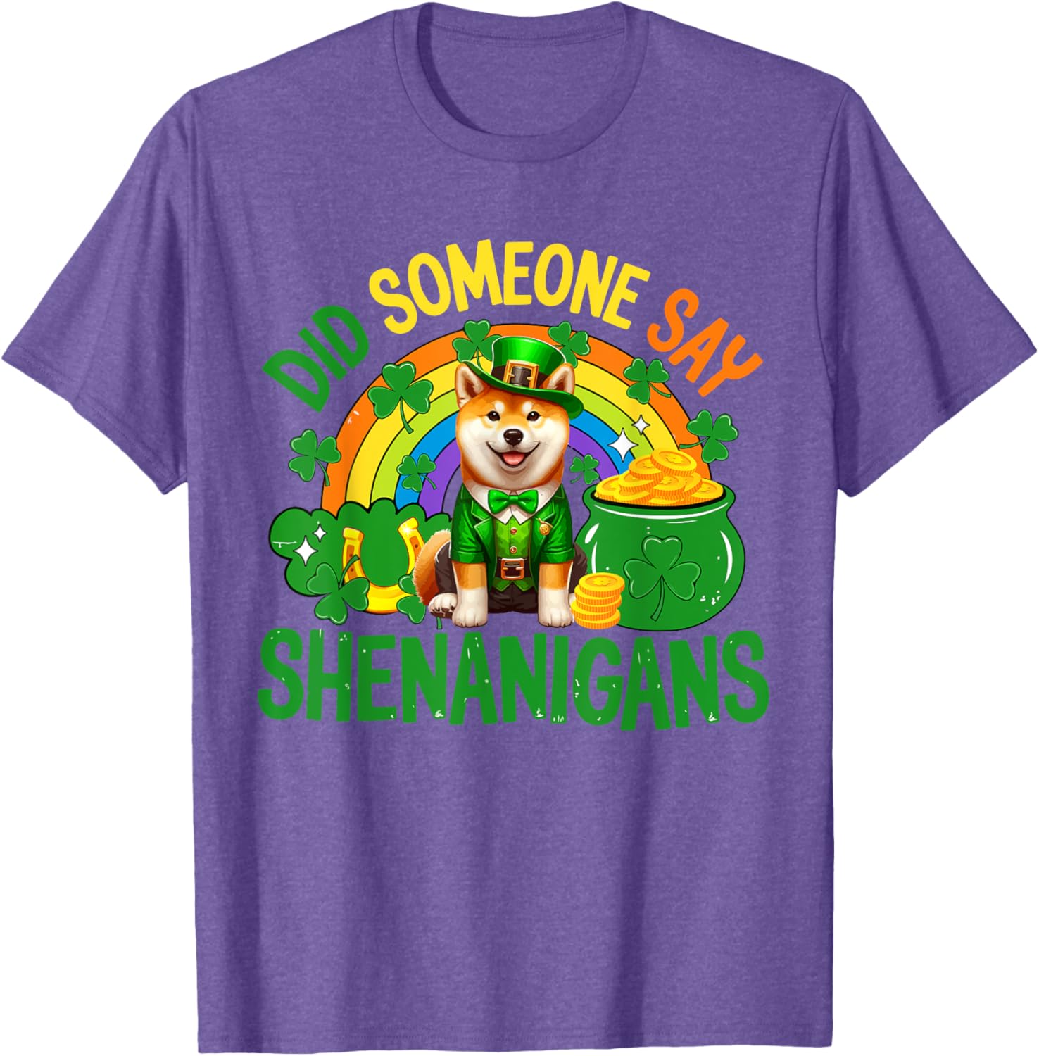 Shenanigans St. Patrick's Day Shiba Inu T-Shirt for Fun Celebrations - 7