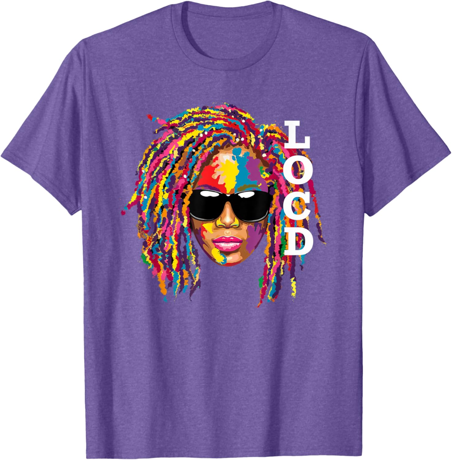 Loc'd For Life Afro Locs T-Shirt for Black Melanin Women - Stylish Dreadlocks Apparel - 4