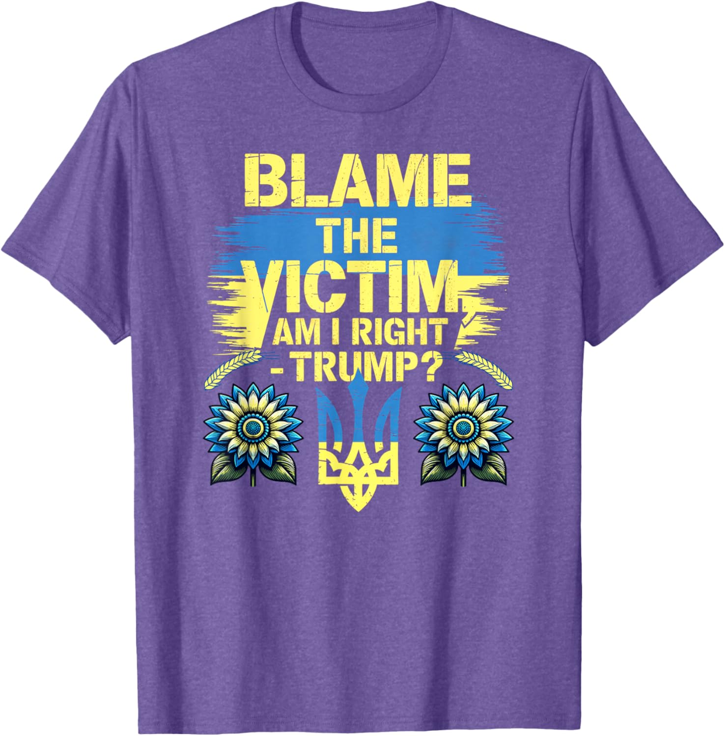 Anti-Trump Pro-Ukraine Graphic T-Shirt for Statement Supporters - 2