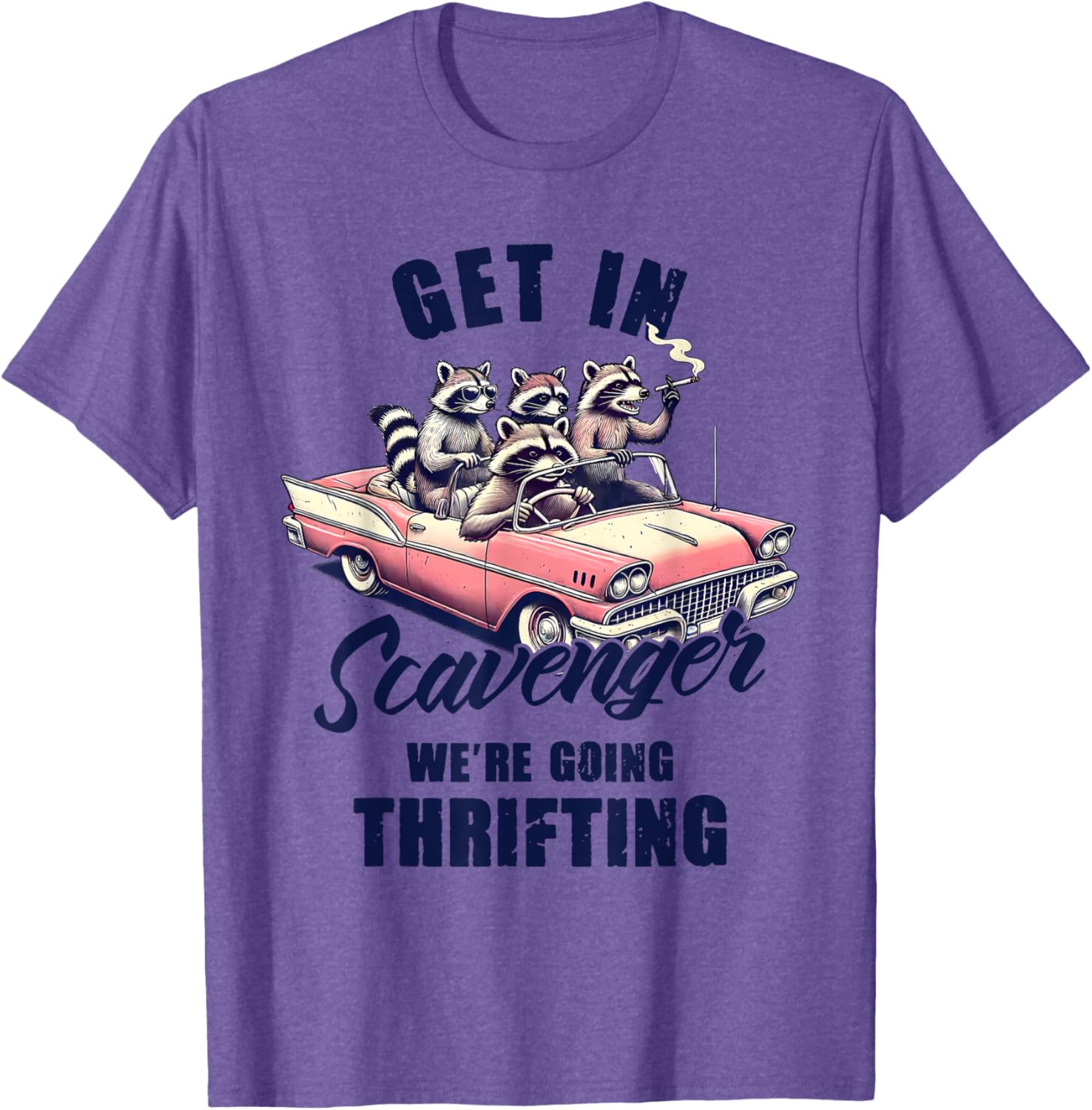 Thrift Hunter Raccoon Lover Scavenger Thrifting T-Shirt for Fun Adventures - 7